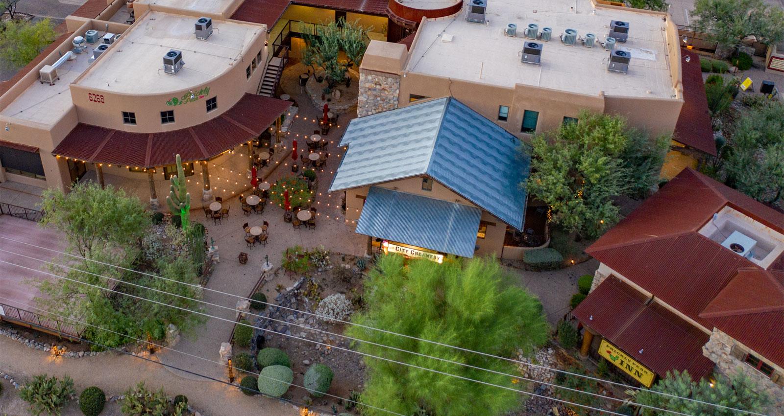 Aerial View of Prickly Pear Plaza